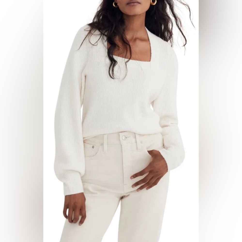 Madewell Melwood Square Neck Sweater - never worn